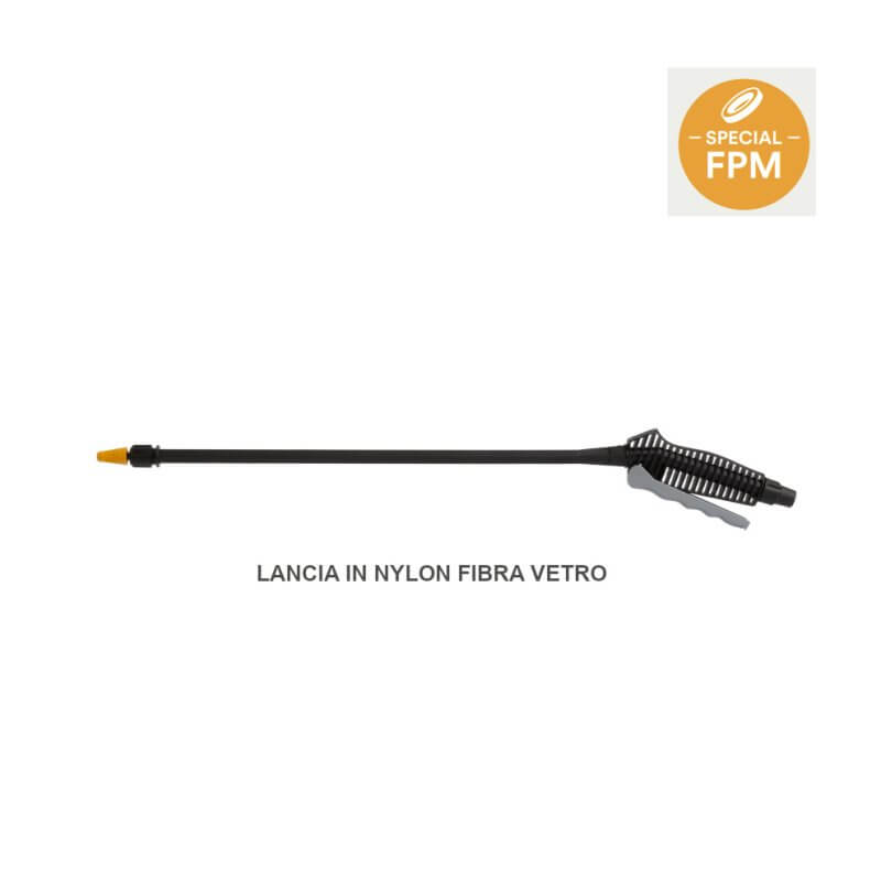 Lancia nylon fibra vetro, ugello orientabile e regolabile in polipropilene, guarnizioni FPM